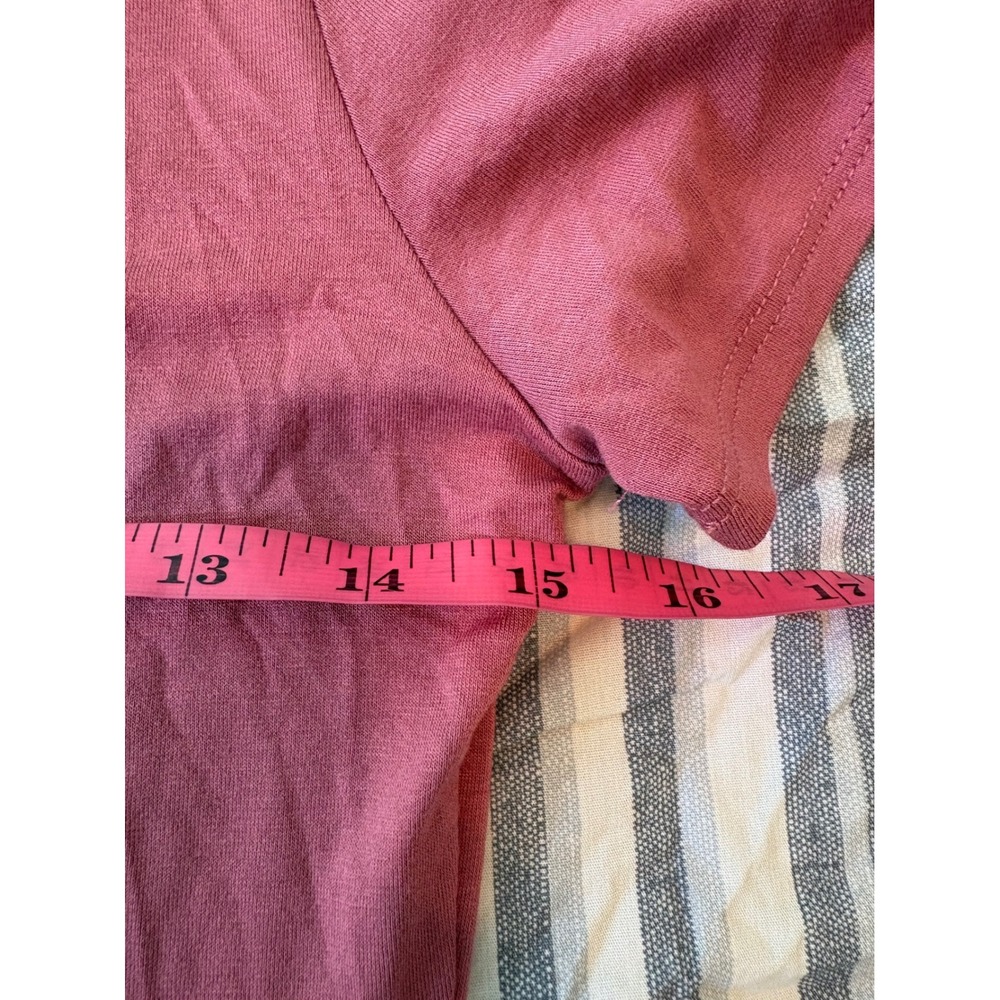 CBRAND Dusty Pink Ruched Asymmetrical Mini Dress Medium Bodycon Festival Boho - Picture 8 of 9